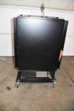 METAL GAME/PUB TABLE WITH DROP DOWN LEAVES, UNIT PICTURED IS A REPRESENTATIVE, TABLE IS IN 3