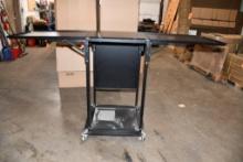 METAL GAME/PUB TABLE WITH DROP DOWN LEAVES, UNIT PICTURED IS A REPRESENTATIVE, TABLE IS IN 3