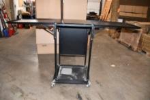 METAL GAME/PUB TABLE WITH DROP DOWN LEAVES, UNIT PICTURED IS A REPRESENTATIVE, TABLE IS IN 3
