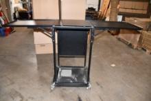 METAL GAME/PUB TABLE WITH DROP DOWN LEAVES, UNIT PICTURED IS A REPRESENTATIVE, TABLE IS IN 3