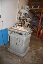 Walker Turner Pedestal Type Radial Arm Drill Press, 26" x 18" T-Slot Table, 1/2 HP Head