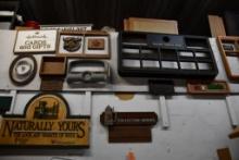 (14) SIGNS & FRAMES ABOVE & INCLUDING: NATURALLY YOURS, BUDWEISER COLLECTOR SERIES, OASIS, NEED