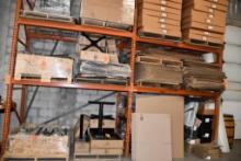 (2) SECTIONS ORANGE TEAR DROP PALLET RACKING, NO CONTENTS!, DELAYED PICKUP FOR RACKS TO EMPTY,