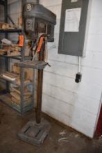 DELTA ROCKWELL PEDESTAL DRILL PRESS SERIES 15-017, S/N: 1577835, CORD REPLACED/TAPED
