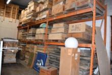 (3) SECTIONS OF ORANGE TEAR DROP PALLET RACKING, NO CONTENTS!, EACH SECTION 120"H X 96"W X 40"D
