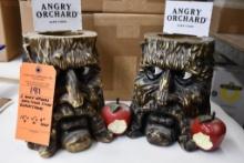 (2) ANGRY ORCHARD HARD CIDER STUMPS DISPLAY STANDS, 12"H X 11"W X 9"D