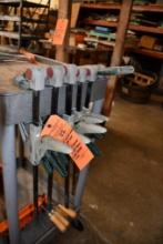 (5) 12" MASTER FORCE QUICK GRIP BAR CLAMPS, (3) WITH 3" THROATS, (2) WITH 2" THROATS &