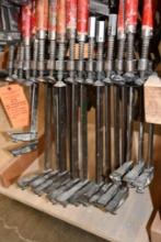 BAR CLAMPS ON THIS PIPE; (3) 8" WITH 3" THROATS, (3) 13" WITH 3" THROAT (7) 13" WITH 4" THROAT,