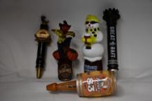 (5) TAP MARKERS: WINTER ALE, JACKS PUMPKIN, SM MICHELOB, GREAT RAFT, SM 83 LAGER