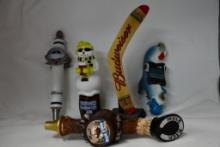 (5) TAP MARKERS: WINTER ALE, BUD, MULE KICK, TARPON, MICHELOB LIGHT
