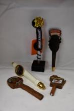 (5) TAP HANDLES: BUD LIGHT (PHONE), MOOSEHEAD, MICHELOB LAGER, MILLER WISC., RED RIVER (XBOX)