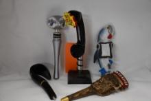 (5) TAP HANDLES: RED RIVER (BOX), AMBER BOCK, MICHELOB LIGHT, TARPON (NO NAME), BUD LIGHT (PHONE)