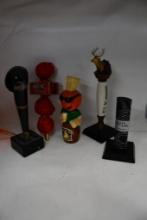 (5) TAP HANDLES: ELK MOUNTAIN, SILVER TOTEM, SHOCK TOP BELGIAN, AMBER BOCK, DOC OTIS HARD APPLE