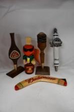 (5) TAP HANDLES: SPRING HEAT, PEARL LIGHT, HERMAN JOSEPHS, BUD BOOMERANG, MICHELOB LIGHT