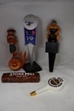(5) TAP HANDLES: WACSTEINER, STONE MILL, SUN DOG, KIRIN ICHIBAN, MICHELOB LIGHT 19TH HOLE