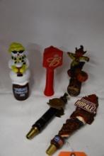 (5) TAP MARKERS: WINTER ALE, JACK PUMPKIN, MICHELOB LAGER, BUDWEISER, AMERICAN HOPALE