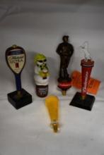 (5) TAP HANDLES: WINTER'S ALE, MICHELOB ULTRA, GENERIC TAP BEER GLASS, BUD BRONCOS, BUD BASEBALL