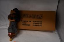 TAP HANDLE: ANHEUSER BUSCH BLACK & TAN BEAR & LION, NIB