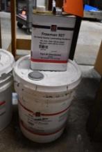PARTIAL ONE GALLON CAN FREEMAN 927 HI-TEMP EPOXY HARDENER AND MOSTLY FULL 5 GALLON PAIL OF