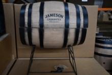 JAMESON CASKMATES COOLER, DISASSEMBLED, NO HINGE OR HANDLES W/STAND