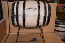 JAMESON CASKMATES COOLER, DISASSEMBLED, NO HINGE OR HANDLES W/STAND