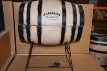JAMESON CASKMATES COOLER, DISASSEMBLED, NO HINGE OR HANDLES W/STAND