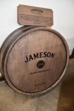 JAMESON 2' DIA. IRISH WHISKEY RIGID URETHANE BARREL TOP WALL HANGING