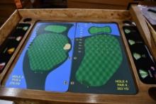 COMPLETE GOLF SPINNER TABLE W/LEGS, NIB WITH GRAPHICS