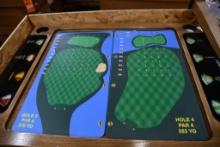 COMPLETE GOLF SPINNER TABLE W/LEGS, NIB WITH GRAPHICS
