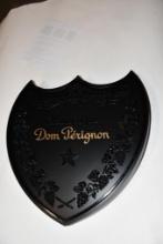 DOM PERIGNON DOUBLE SIDED HANGING SIGN, 19" X 21"