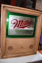 MILLER HIGH LIFE TAP BOX, MIRRORED, 20" X 24"