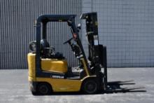 CATERPILLAR RIDE ON FORK LIFT TRUCK, MODEL GC189K, S/N AT81C02995, LP GAS,