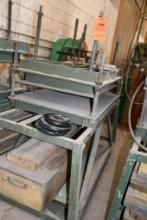 PNEUMATIC PRESS TABLE, 2 BAG ON A STATIONARY STAND, 67" X 26"D X 64"H