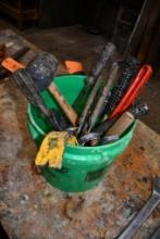 SMALL BUCKET OF MISC. HAND TOOLS