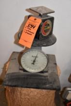 2 SCALES (1-25# AUTOWARE, 1-2# PELOUZE)