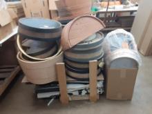 ALL BARREL PARTS ON TOP OF PALLET INCLUDES BOX NEXT TO IT