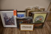 (8) MISC. SIZE PRINTS, FRAMED & MATTED: FLOWER, BIRDS, ETC.
