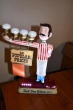 PABST BLUE RIBBON BEER WAITER SIGN BEER HOLDER, LIGHTS UP