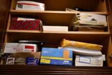 MISC. OFFICE SUPPLERS: ALL 4 DOORS & DRAWER, PAPER, ENVELOPES, ETC.