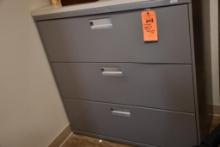 (3) DRAWER METAL FILE CABINET, REG & LEGAL SIZE