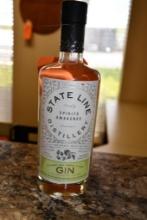 WISCONSIN STATE LINE DISTILLERY GIN, MADE IN MADISON, 750 ML, MUST BE 21