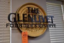 THE GLENLIVET FOUNDERS RESERVE SIGN, 22" DIA
