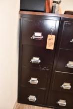 FIREKING 25 FIRE & IMPACT RESISTANCE RATING CLASS 177 FILE CABINET, #241145, 4 DRAWERS W/KEY