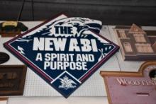 LARGE "THE NEW ABI" SIGN, BRING TOOLS