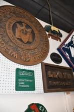 (5) SIGNS ON PEGBOARD, NOT ABI, BRING TOOLS!