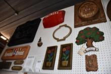 PEGBOARD W/15 MISC. SIGNS, BRING TOOLS!