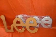 (2) LEE LOGO, MADE OF FOAM-URETHANE