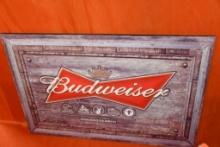 BUDWEISER SIGN, 36" X 24"