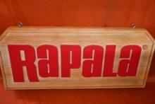 RAPALA ADVERTISING SIGN W/BOX, 41" X 18", PICTURE IS A REPRESENTATIVE
