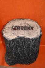 ROCKY TREE STUMP STOOL, 18"